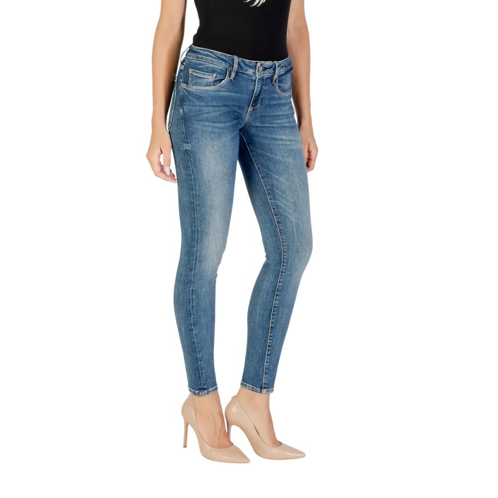 Blue Cotton Skinny Jeans