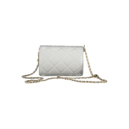 Gray Polyurethane Women's Bag With Adjustable Chain Strap
