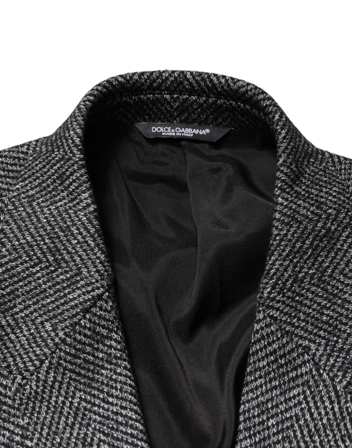 Gray Wool Blend Long Trench Coat Men Jacket