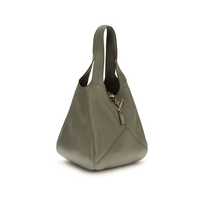 Bicolor Buffalo Leather Shoulder Bag
