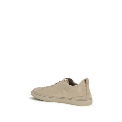 Gray Rubber Low Top Sneakers