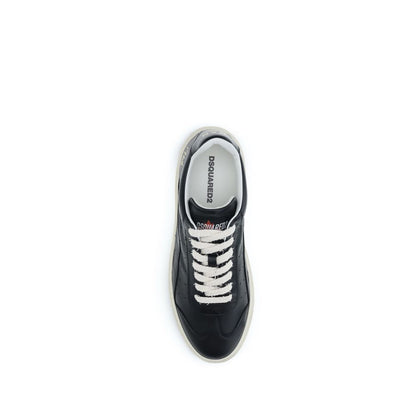 Black Calf Leather Bos Taurus Low Top Sneakers