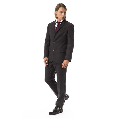 Brown Cotton Two-Piece Suit