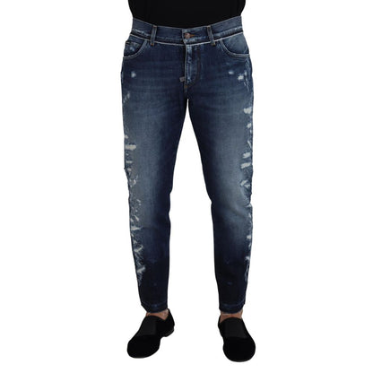 Blue Cotton Jeans Denim