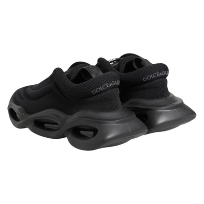 Black Slip On Low Top Wave Sneakers Shoes