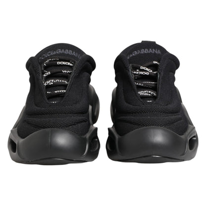 Black Slip On Low Top Wave Sneakers Shoes