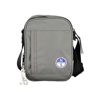 Grigio Polyester Man Shoulder Bag