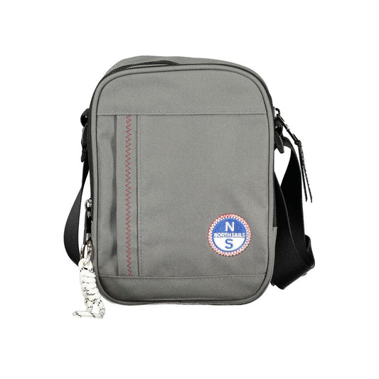 Grigio Polyester Man Shoulder Bag