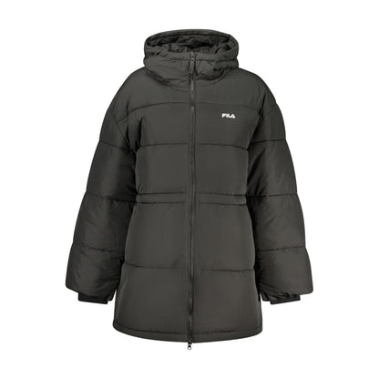 Black Polyester Women Jacket