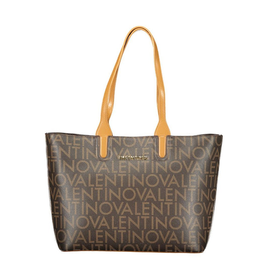 Brown Polyurethane Women's Bag