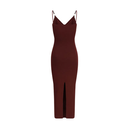 Bordeaux Viscose Casual Dress